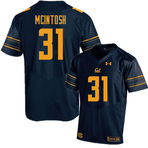 Men #31 Steve Mcintosh Cal Bears UA College Football Jerseys Sale-Navy